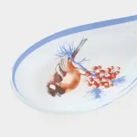 Подставка под ложку "Снегири на ветке" 21,5x7,5x1,5 см