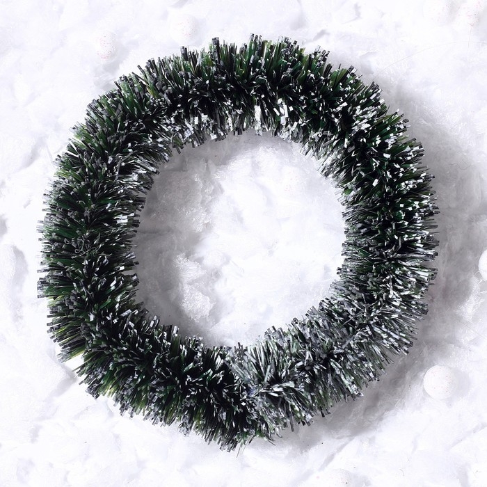 Декор «Новогодний венок», набор 3 шт., размер 1 шт. — 6,5 см, цвет тёмно-зелёный Декор «Новогодний венок», набор 3 шт., размер 1 шт. — 6,5 см, цвет тёмно-зелёный