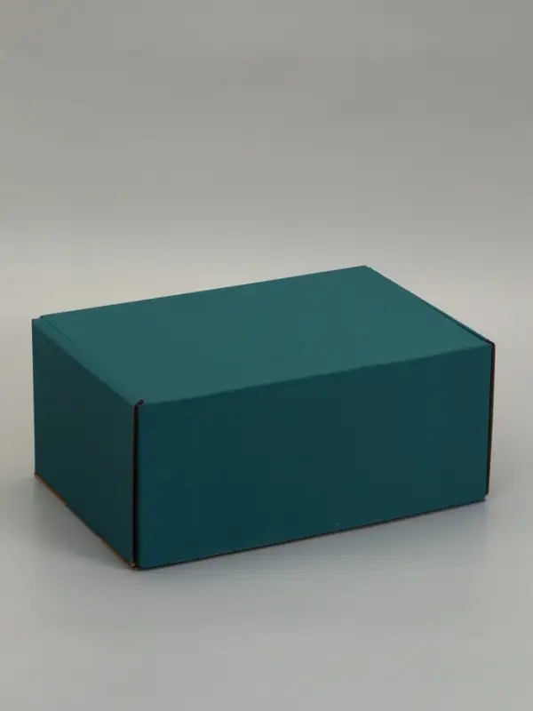 Коробка самосборная "Почтовая", изумрудная, 40 х 27 х 18 см,