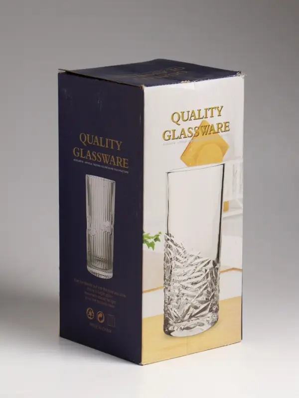 Ваза стекло настольная "Вигдис" 24,5х12 см, прозрачный