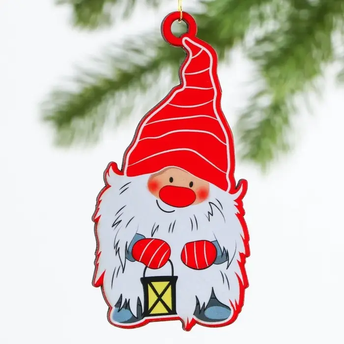 Ёлочная игрушка новогодняя «Гном», 4,9 х 9,7 см Ёлочная игрушка новогодняя «Гном», 4,9 х 9,7 см