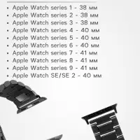 Ремешок для Apple Watch 38/40/41 мм, металл, чёрный