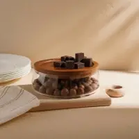 Конфетница SL Home &laquo;Южная акация&raquo;, 1 л, 19&times;6 см, с крышкой, стекло, прозрачная
