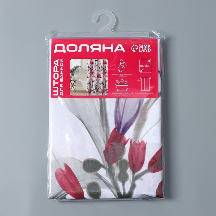 Штора для ванны Доляна «Нежность», 180×180 см Штора для ванны Доляна «Нежность», 180×180 см