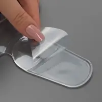 Пяткоудерживатели для обуви, с подпяточником, на клеевой основе, силиконовые, 14&times;8.5 см, пара, прозрачные