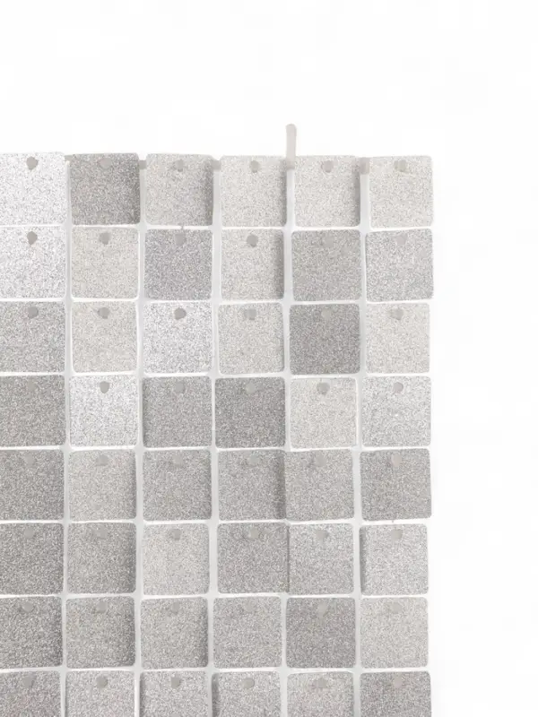 Панель с пайетками для фотозоны 30*30 см серебро с блёстками Панель с пайетками для фотозоны 30*30 см серебро с блёстками