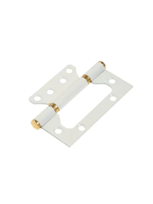 Петля-бабочка ТУНДРА, 100&times;70&times;2.0 мм, универсальная, без врезки, белая, 2 шт.