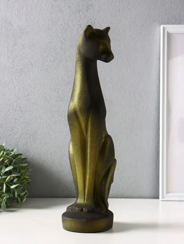 Фигура керамика &laquo;Кошка Багира&raquo;, 37 см, чёрный