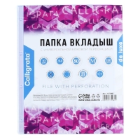 Файл-вкладыш А4, 100 мкм, Calligrata, ПВХ, усиленный, матовый, 10 штук