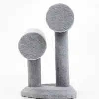 Подставка для часов, браслетов &laquo;QF. Флок&raquo;, двухуровневая, сердце, 26&times;11&times;18 см, d=5 см, серая