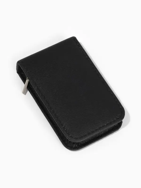 Набор маникюрный, 6 предметов, в футляре на молнии, чёрный