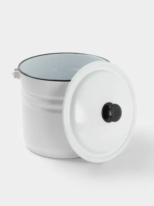 Ведро ц/шт с/кр 10 л белая (без декора) Ведро ц/шт с/кр 10 л белая (без декора)