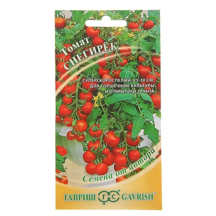 Семена Томат Семена Томат "Снегирек", суперскороспелый, 0,05 г