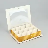 Коробка под 12 конфет с ячейками &laquo;Дерево&raquo; 18.5&times;13.5&times;3.5 см