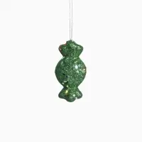 Ёлочные игрушки 6 шт. &laquo;Конфеты с блёстками&raquo; 3.5&times;7.5 см, МИКС