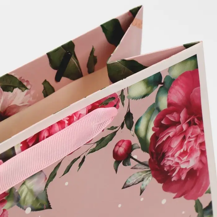 Пакет подарочный ламинированный, упаковка, «8 марта!», ML 23 х 27 х 11.5 см