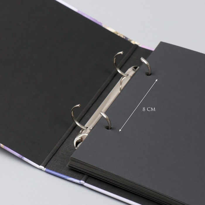 Фотоальбом 25 листов (наклейки+кольца)  Фотоальбом 25 листов (наклейки+кольца) "Создавай особенные моменты" золото 19х27х3 см