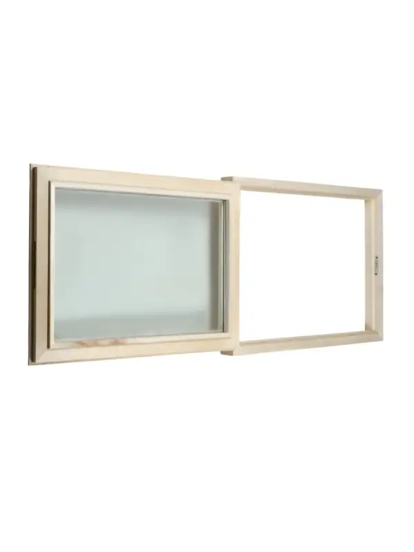 Окно, 60×80см, однокамерный стеклопакет, осина Окно, 60×80см, однокамерный стеклопакет, осина