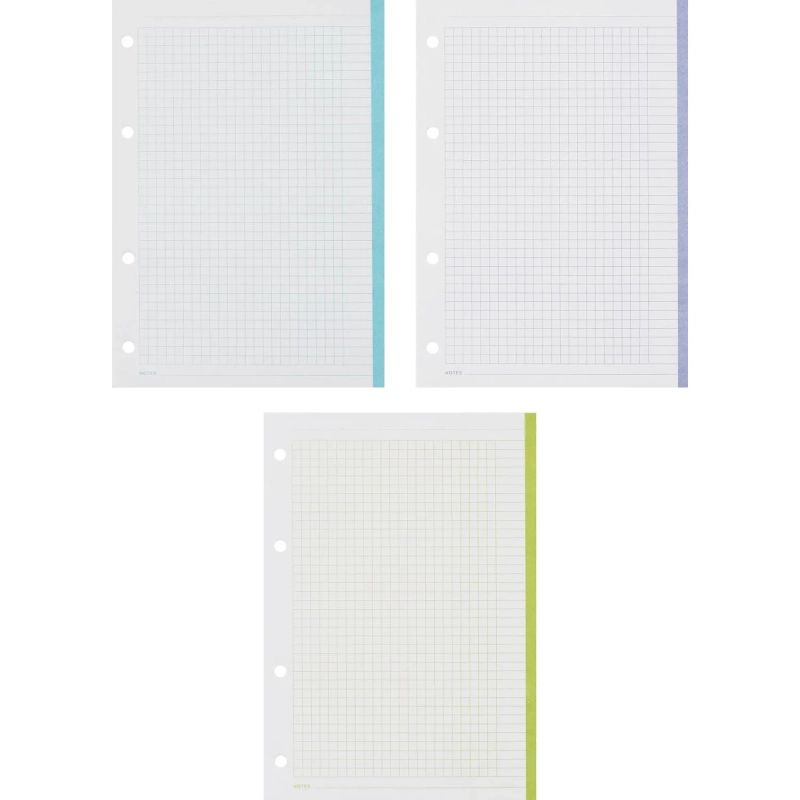 Сменный блок для тетрадей на кольцах, BeSmart А5 120л клетка Цветной N001d