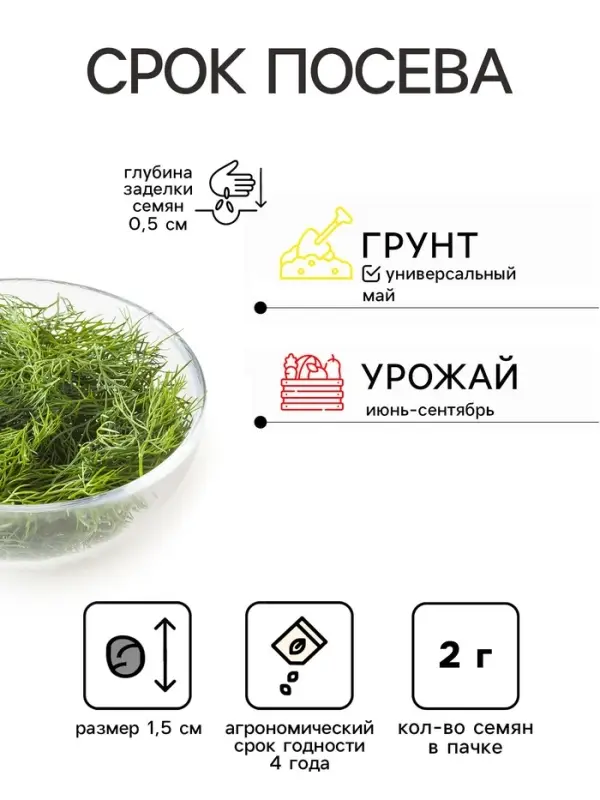 Семена Укроп "Изумруд" 2 г