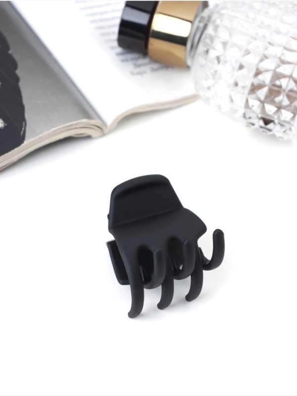 Набор для волос «Вивьен», 4 резинки 5.5 см, краб 3 см, зубья, чёрный Набор для волос «Вивьен», 4 резинки 5.5 см, краб 3 см, зубья, чёрный