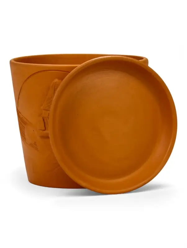 Горшок цветочный с поддоном 2,6 л, d18/h16 см терр-т керамика, Горшок цветочный с поддоном 2,6 л, d18/h16 см терр-т керамика, "Голландия" (М)