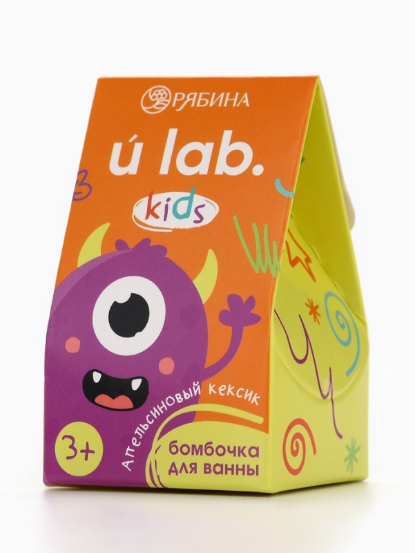 Детский бурлящий шар «Монстрики», аромат апельсиновый кексик 40 г, URAL LAB Детский бурлящий шар «Монстрики», аромат апельсиновый кексик 40 г, URAL LAB