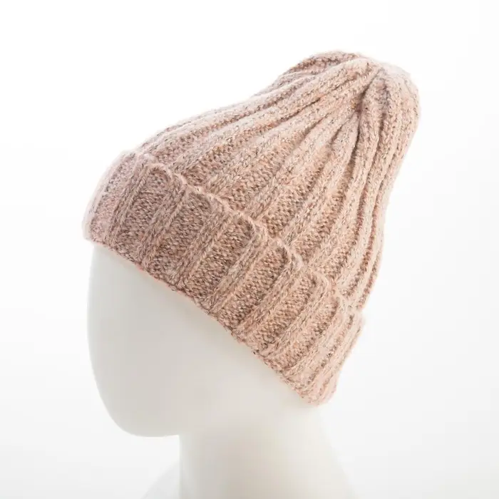 Шапка женская MINAKU с подворотом, размер 54-56, цвет розовый Шапка женская MINAKU с подворотом, размер 54-56, цвет розовый