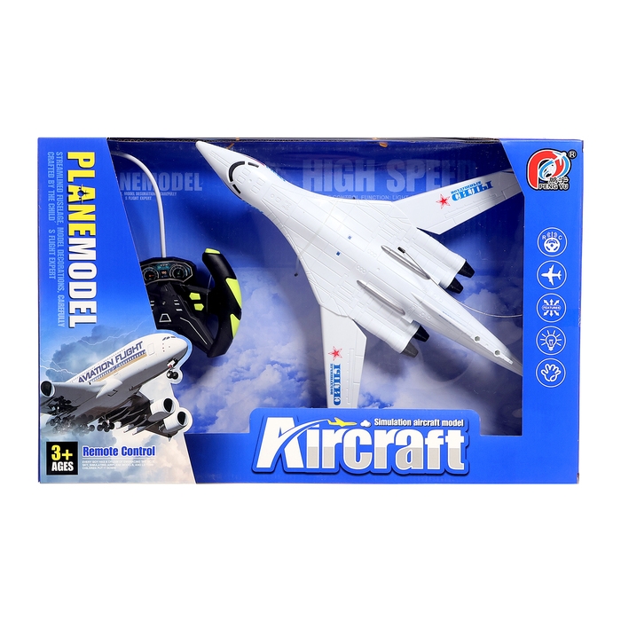 Самолет на радиоуправлении «Бомбардировщик», работает от батареек Самолет на радиоуправлении «Бомбардировщик», работает от батареек