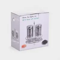 Набор для специй "Сияние.Black/White", 2 шт, на подставке Набор для специй "Сияние.Black/White", 2 шт, на подставке