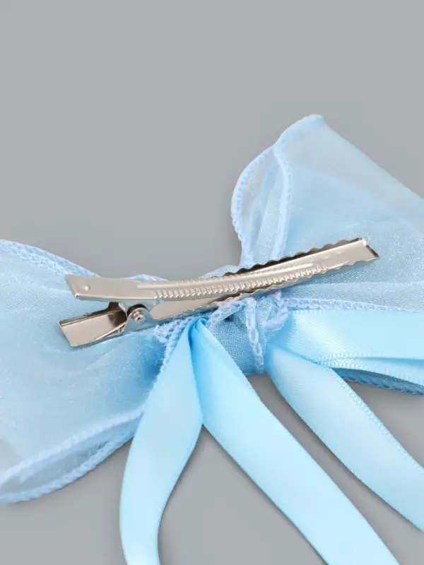 Бант для волос на заколке с лентами, голубой, Холодное сердце