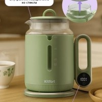 Чайник электрический стеклянный КТ-6751 - 1.5 л Чайник электрический стеклянный КТ-6751 - 1.5 л