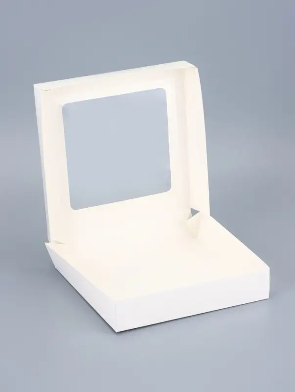 Контейнер навынос, с окном, белый, 20&times;20&times;4 см