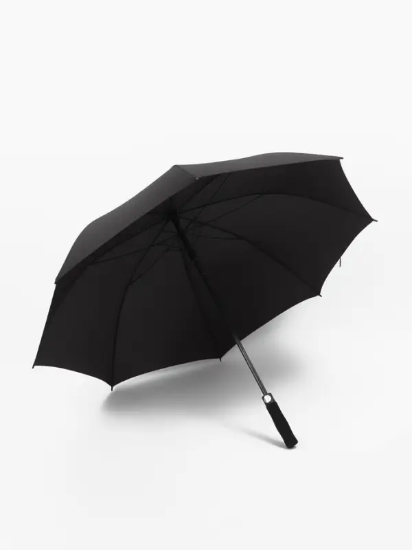 Зонт - трость полуавтоматический &laquo;Однотон&raquo;, эпонж, 8 спиц, R=60/70 см, d=120 см, чёрный