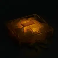 Коробка подарочная пластиковая с тишью и гирляндой Present, 20&times;18&times;5 см