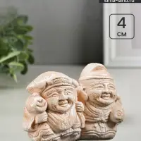Фигурка &laquo;Дайкоку и Эбису&raquo;, слоновая кость, 6&times;3&times;4 см