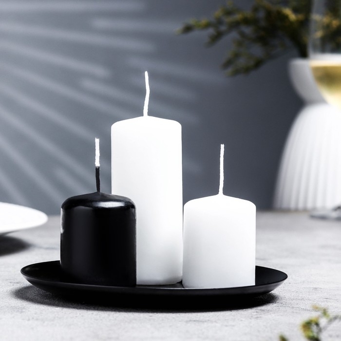 Подсвечник  Подсвечник "Чашка" металл, 14 см, чёрный муар