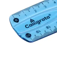 Линейка силиконовая Calligrata, 20 см, гибкая, двухсторонняя шкала, МИКС