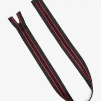 Молния &laquo;Трактор&raquo;, №8, разъёмная, замок автомат, 80 см, чёрная, красная