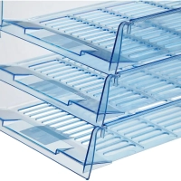 Лоток горизонтальный Attache Bright Colours решетчатый прозрачный голубой