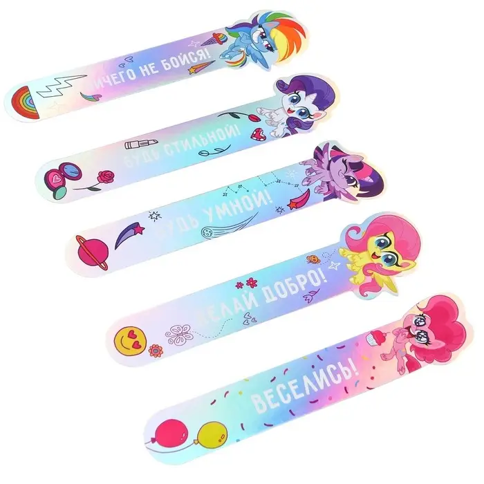 Закладки для книг, фигурные из картона, 5 шт. «Пони», My Little Pony Закладки для книг, фигурные из картона, 5 шт. «Пони», My Little Pony