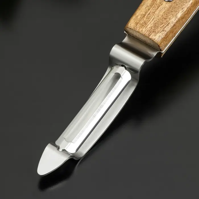 Овощечистка вертикальная Доляна «Дровосек», нержавеющая сталь, цвет коричневый Овощечистка вертикальная Доляна «Дровосек», нержавеющая сталь, цвет коричневый