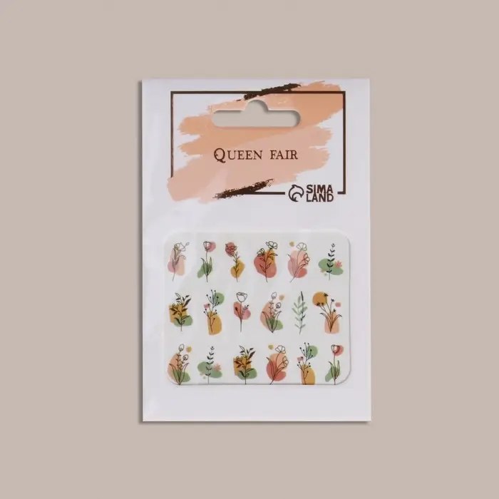 Слайдеры для ногтей «Летние цветы», разноцветные Слайдеры для ногтей «Летние цветы», разноцветные