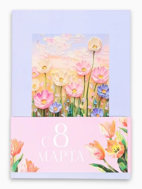 Ежедневник-Смэшбук раскраска антистресс А5, 80 листов &laquo;С 8 марта&raquo;