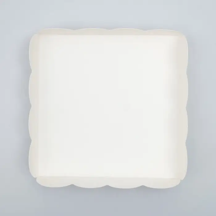 Коробка для печенья, «Горох», белая, 12×12×3 см Коробка для печенья, «Горох», белая, 12×12×3 см
