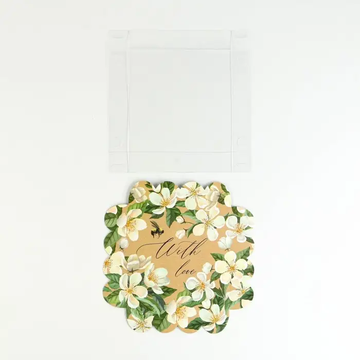 Коробка для печенья, кондитерская упаковка с пластиковой крышкой, «Пчёлка», 13 х 13 х 3 см Коробка для печенья, кондитерская упаковка с пластиковой крышкой, «Пчёлка», 13 х 13 х 3 см