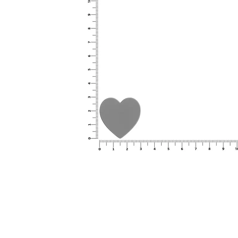 Джибитс из ПВХ &laquo;Сердце&raquo;, серый