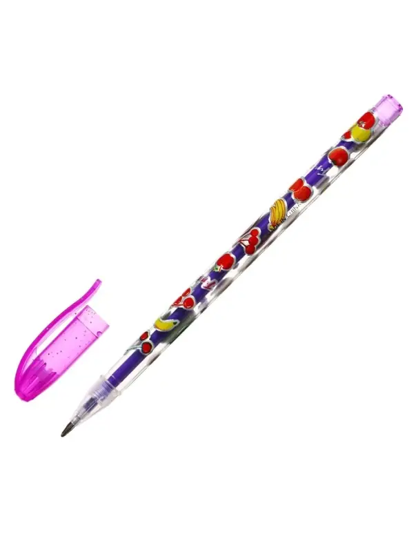 Набор гелевых ручек, 6 цветов, металлик, корпус с рисунком, в блистере на кнопке