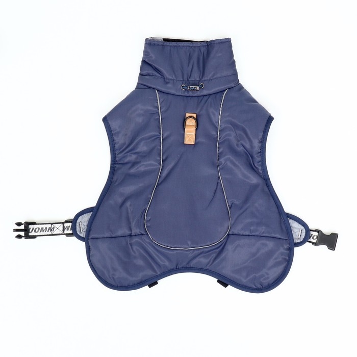 Попона для больших собак, мембранная ткань,  размер 3XL (ДС 51, ОШ 50, ОГ 67-75 см), синяя