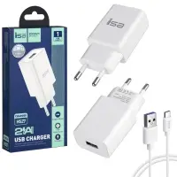 СЗУ HS27 USB на Type-C 2.4A ISA белое